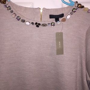 J Crew Jewel Neck Sweater